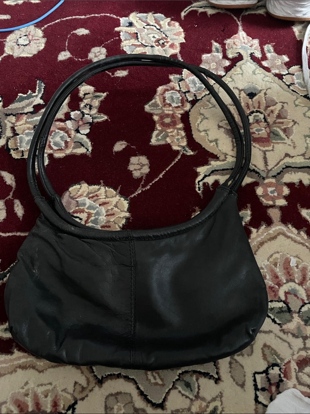 Y2K Aldo Classic Black Leather Shoulder Bag